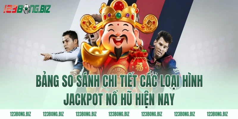 Bảng so sánh chi tiết các loại hình jackpot nổ hũ hiện nay